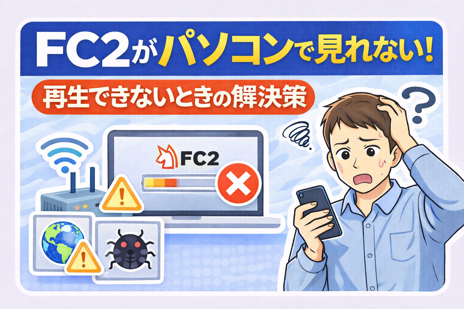 FC2がパソコンで見れない