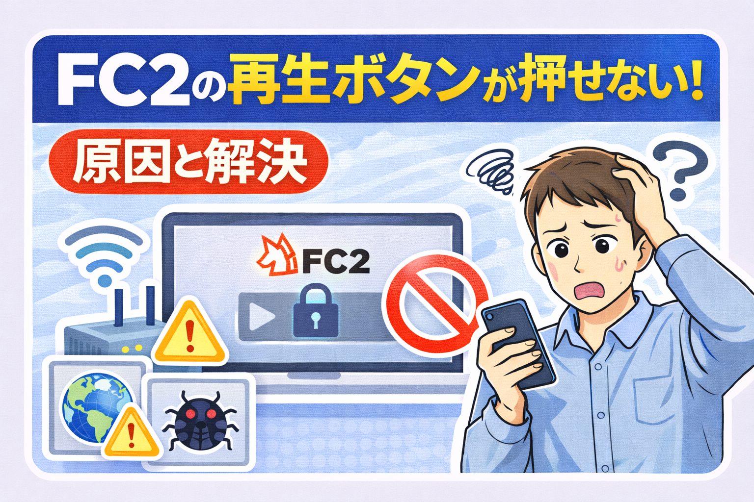 FC2の再生ボタンが押せない