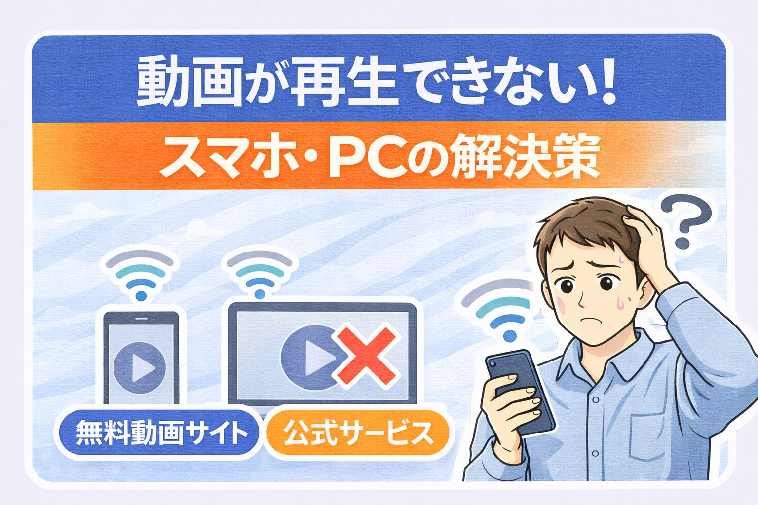 動画が再生できない＿スマホ・PCの解決